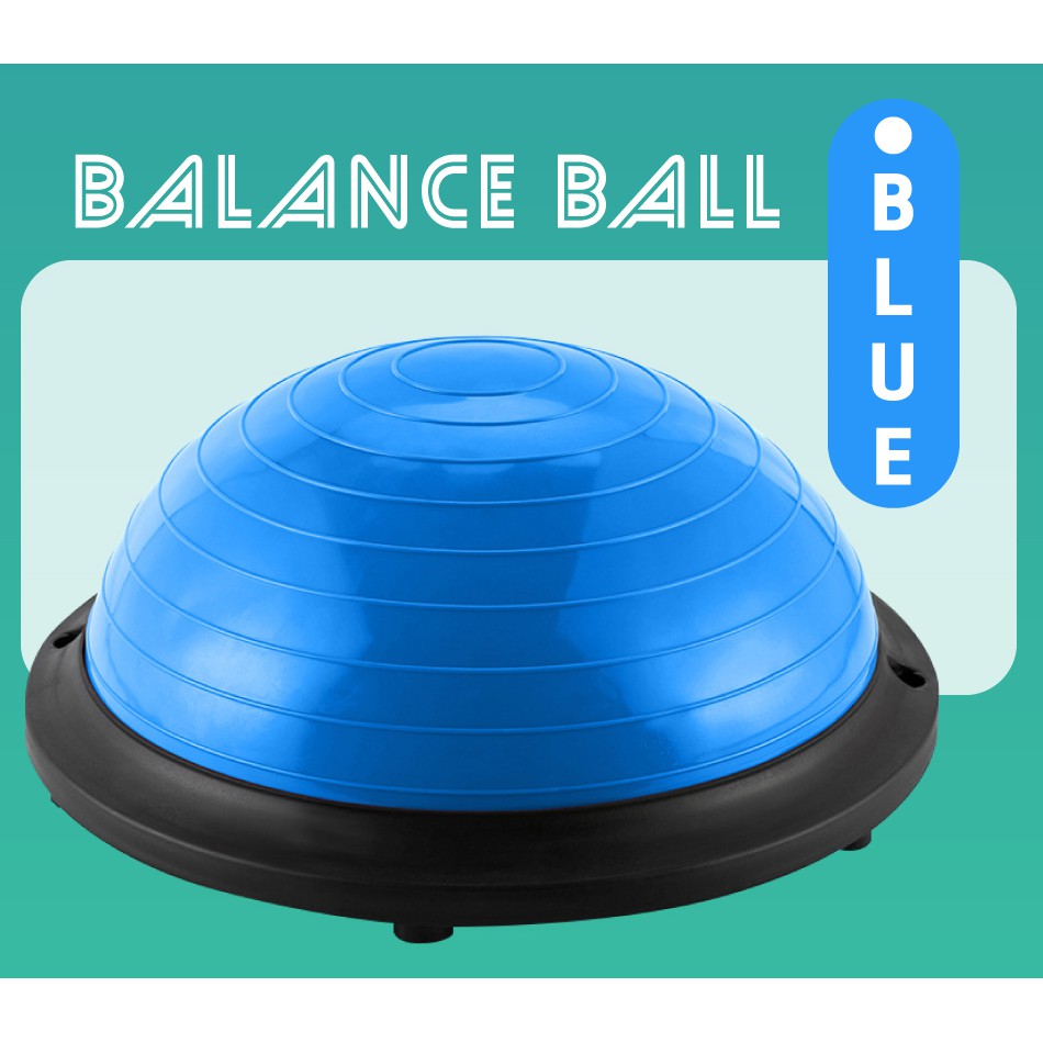 [Mã MABRGMV4 giảm 15% đơn 99k tối đa 30k] BG Bóng tập YOGA bóng tập thể lực thăng bằng BALL BALANCE Bosu BLUE