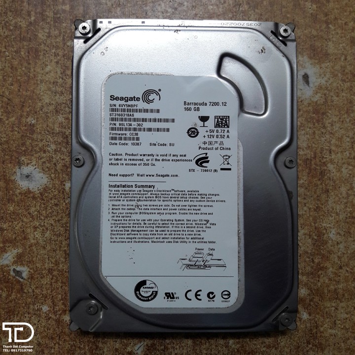 Ổ cứng máy tính 80GB hàng chuẩn bóc máy - HDD 80GB cho PC, Desktop