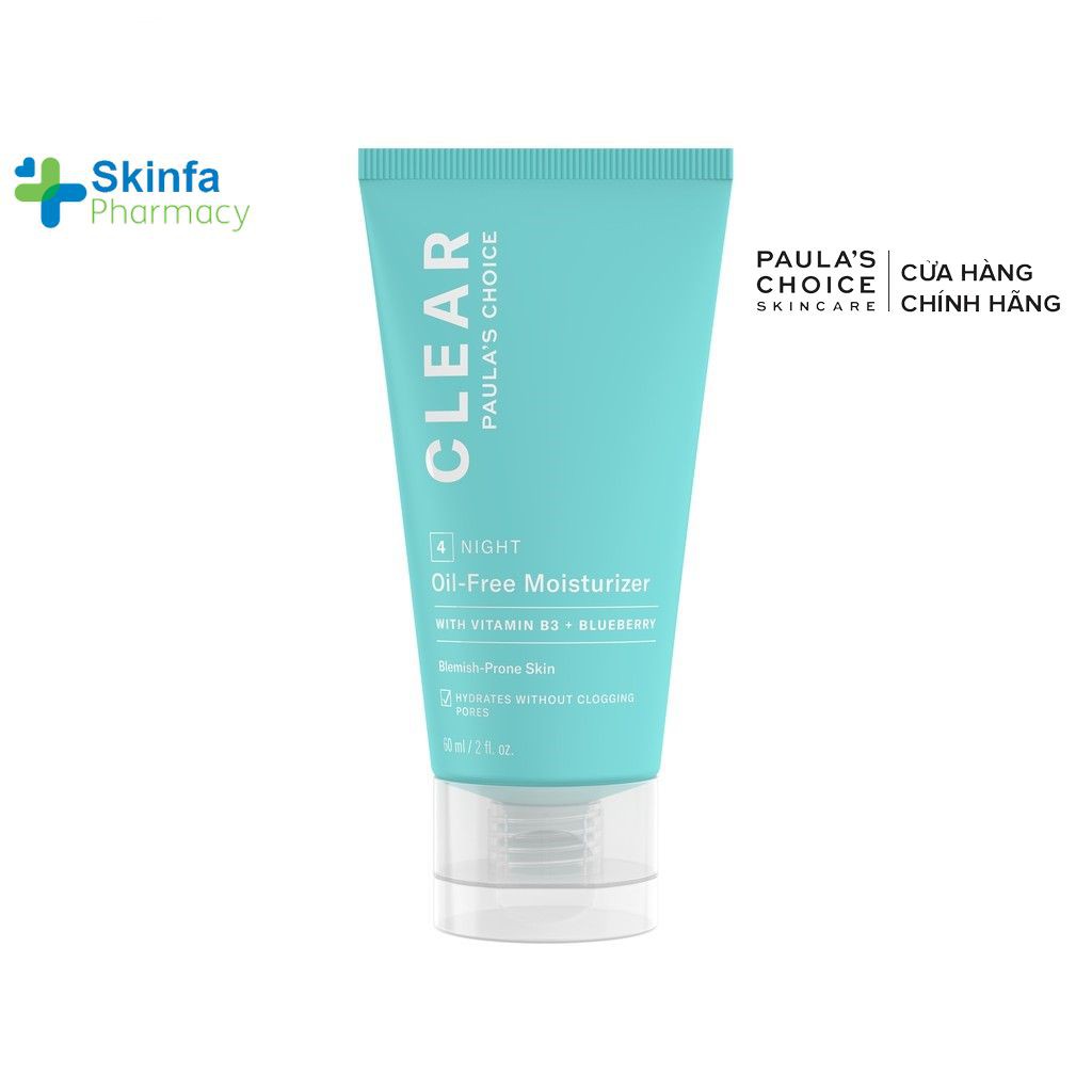 Kem dưỡng ẩm đêm Paula's Choice 3800 CLEAR OIL-FREE MOISTURIZER - không dầu dành cho da mụn - Skinfa.
