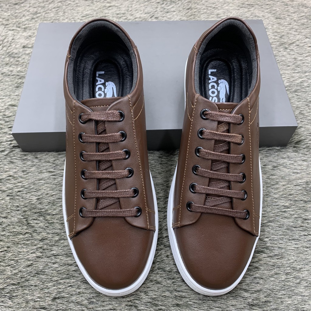 Giầy thể thao/sneaker nam da bò thật in logo Casau