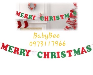 Dây chữ MERRY CHRISTMAS (giáng sinh)