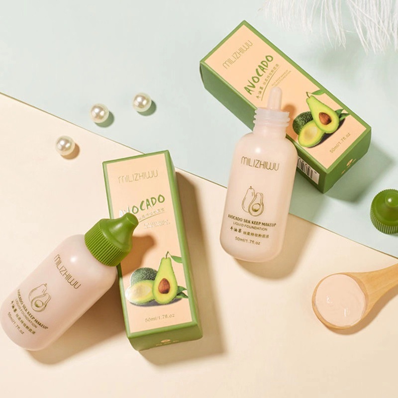 (Hàng Mới Về) Kem Nền Che Khuyết Điểm Dạng Lỏng Chiết Xuất Bơ Dưỡng Ẩm Kiểm Soát Dầu Lâu Trôi