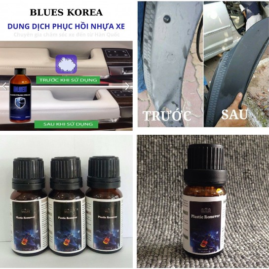 [FREESHP] CHAI DUNG DỊCH PHỤC HỒI NHỰA BLUES KOREA - SÁNG MÀU SƠN CHO XE