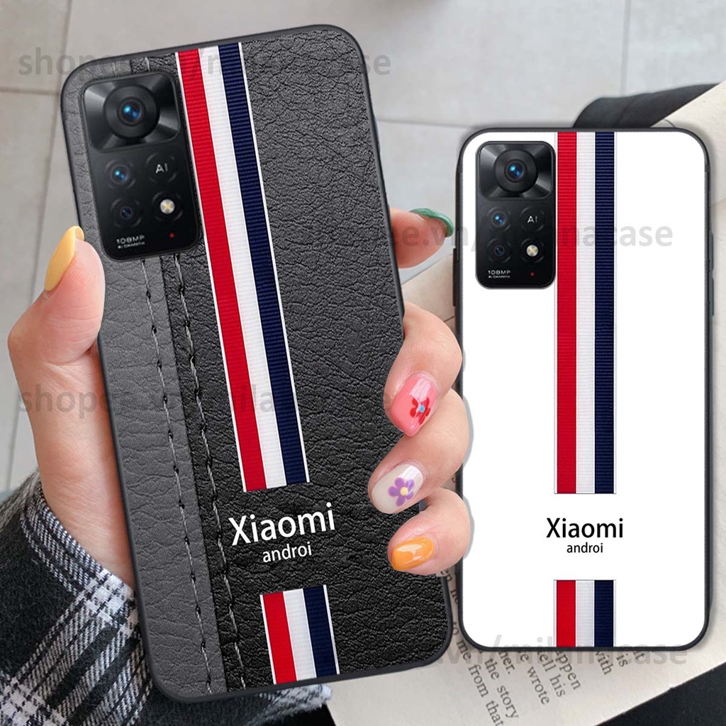 Ốp Xiaomi Redmi Note 11 4G / Note 11S / Note 11 Pro 5G in giả da phong cách thể thao, cá tính, thời trang