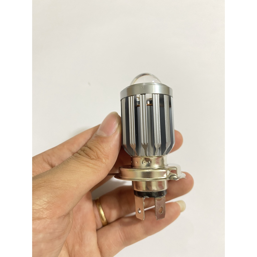 Đèn Led Pha 2 Màu Chân H4 Lắp Cho Ô Tô Xe Máy Siêu Sàng