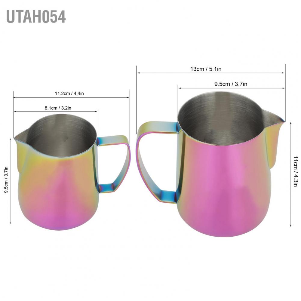 Utah054 Thicken 304 Stainless Steel Coffee Frothing Pitcher Cup Frother Jug Latte Art Accessory