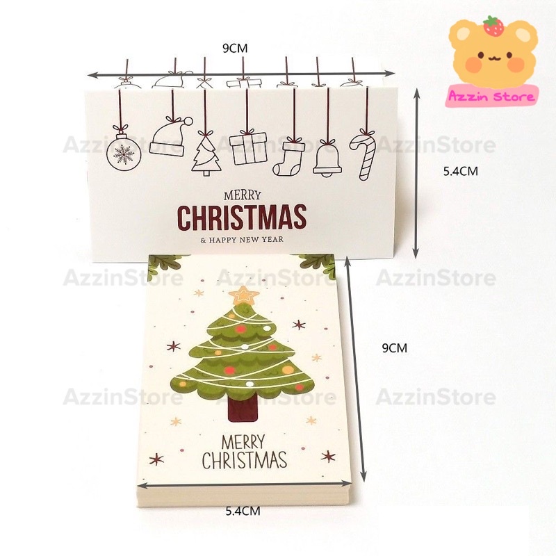 [Mã LIFEBOOK2 giảm 10% đơn 0Đ] Thiệp Chúc Mừng Giáng Sinh Noel Merry Christmas - Azzin Store