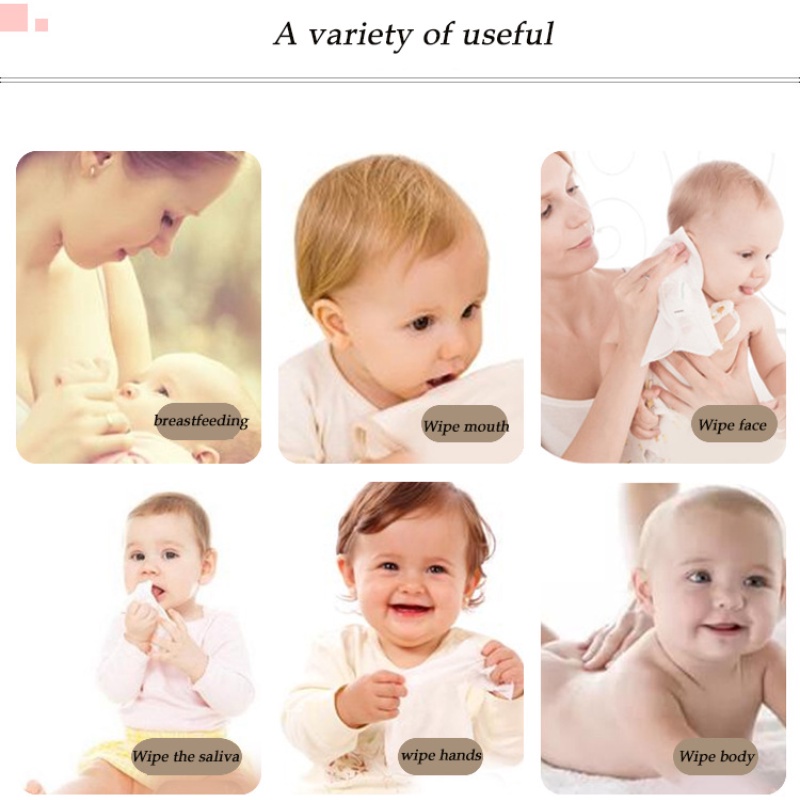 Khăn lau 6 lớp bằng cotton mềm mại in họa tiết động vật dễ thương dành cho trẻ em