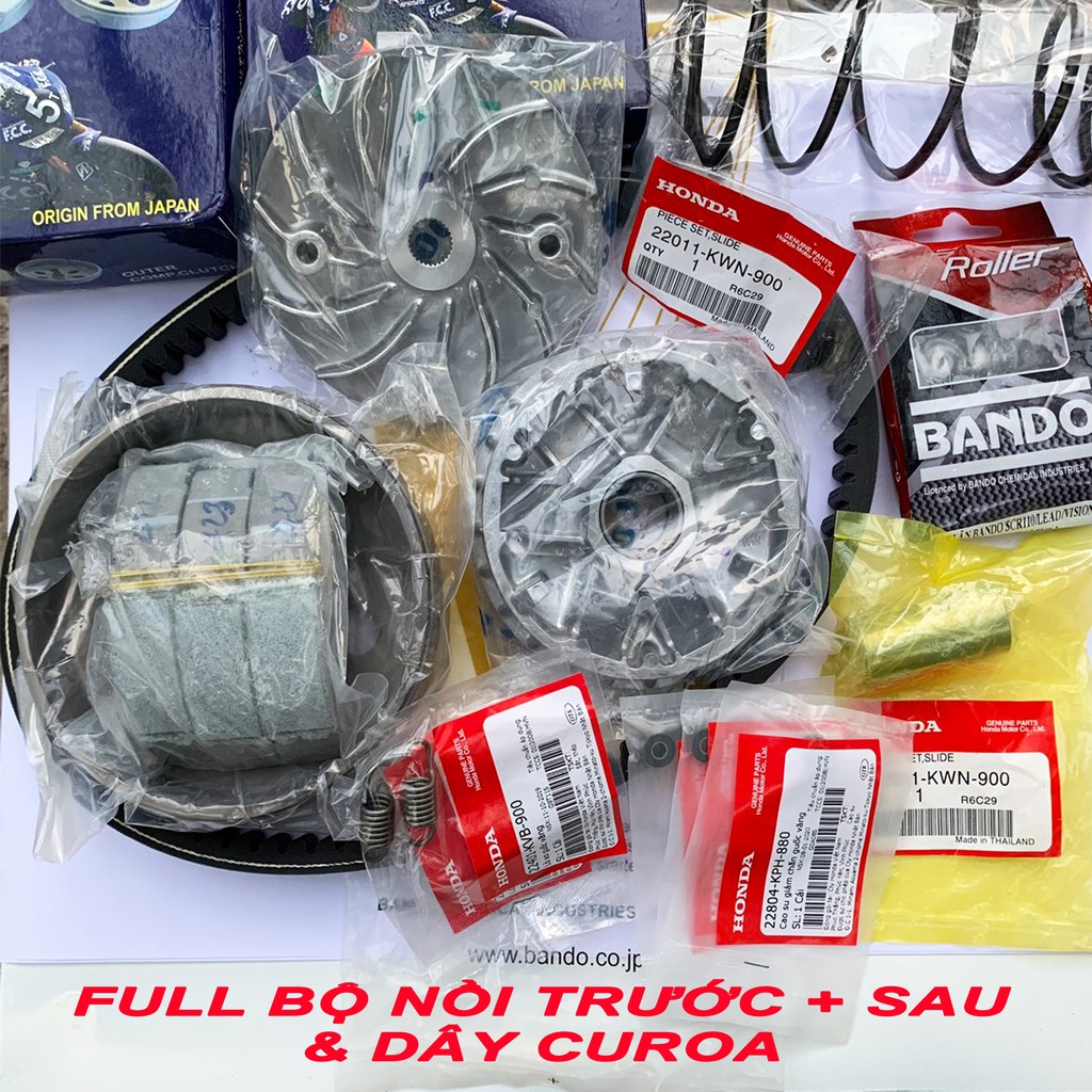 Full bộ nồi trước nồi sau và dây curoa Airblade 125