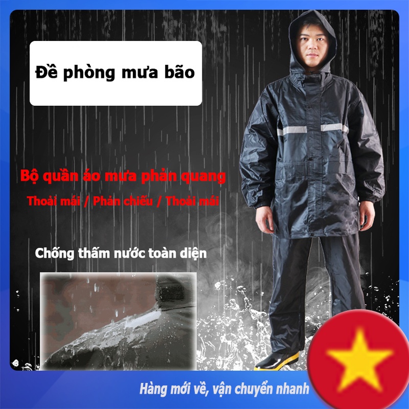 (2XL-4XL) Áo mưa hai mặt cho nam, Thời trang ngoài trời dành cho người lớn, Đi xe máy điện