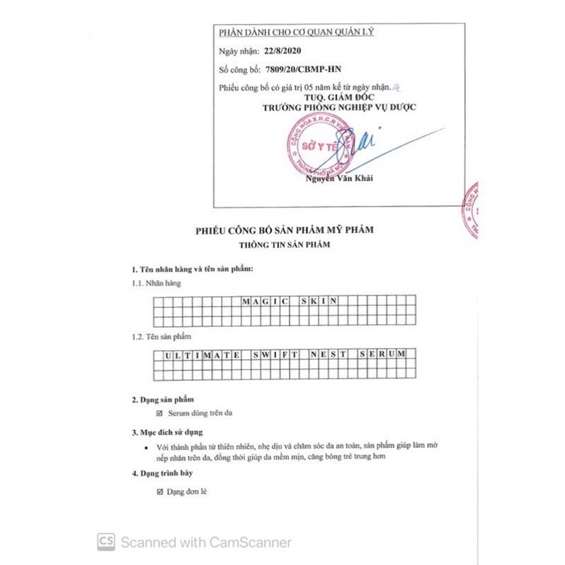 Serum yến căng bóng Magic Skin dưỡng ẩm chống lão hoá