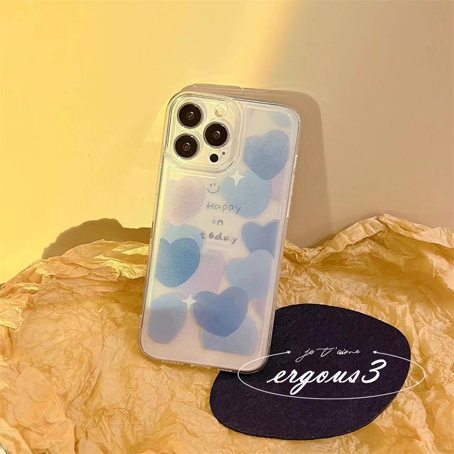 Ốp Điện Thoại Trong Suốt Họa Tiết Trái Tim Dễ Thương Cho iPhone 13 12 11 Pro Max 7 8 Plus SE 2020 X XR Xs Max