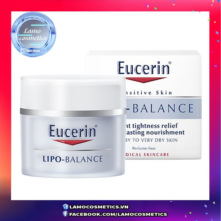 EUCERIN LIPO BALANCE 50ML - Kem dưỡng ẩm chuyên sâu cho da khô