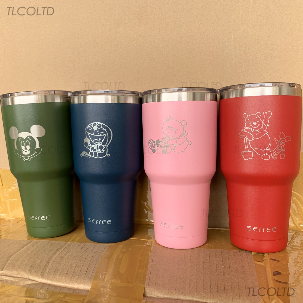 Ly Giữ Nhiệt Kèm Túi Ống Hút Hàng Thái Xịn Xò Inox 304 Dung Tích 900ml Nhiều Mẫu Mã