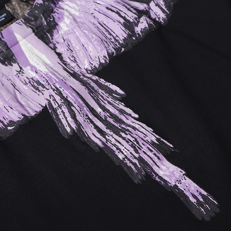 Áo Thun Cotton Ngắn Tay In Hình Đôi Cánh Cổ Điển Thời Trang Cho Nam Và Nữ