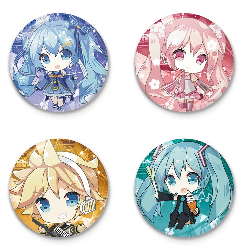 Huy hiệu cài áo IN HÌNH Vocaloid anime chibi tiện lợi dễ thương