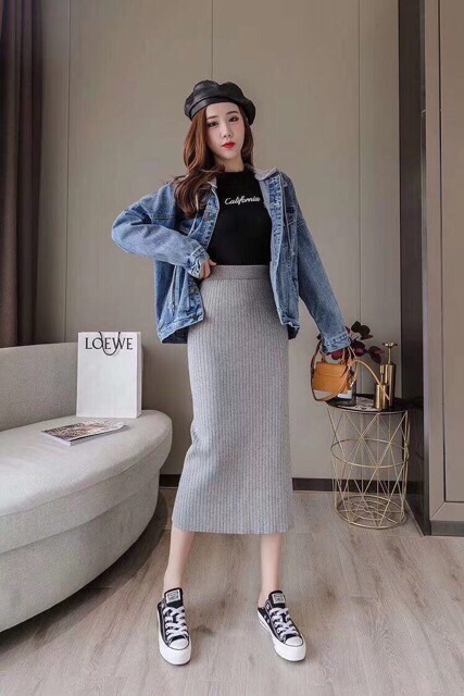 Chân váy len dáng dài xẻ sau nhiều màu siêu hot hàng Quảng Châu | BigBuy360 - bigbuy360.vn