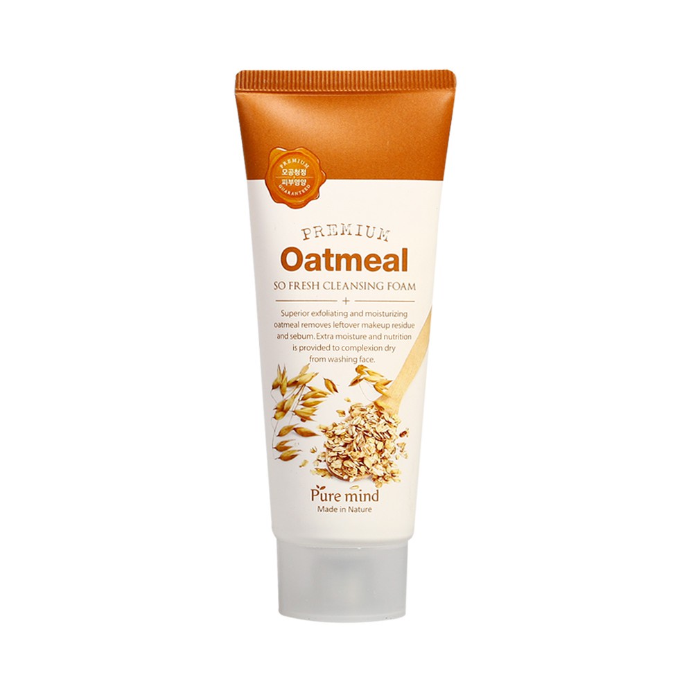 Sữa Rửa Mặt Yến Mạch Dưỡng Da Săn Chắc Puremind Oatmilk Cleansing Foam 100ml&180ml