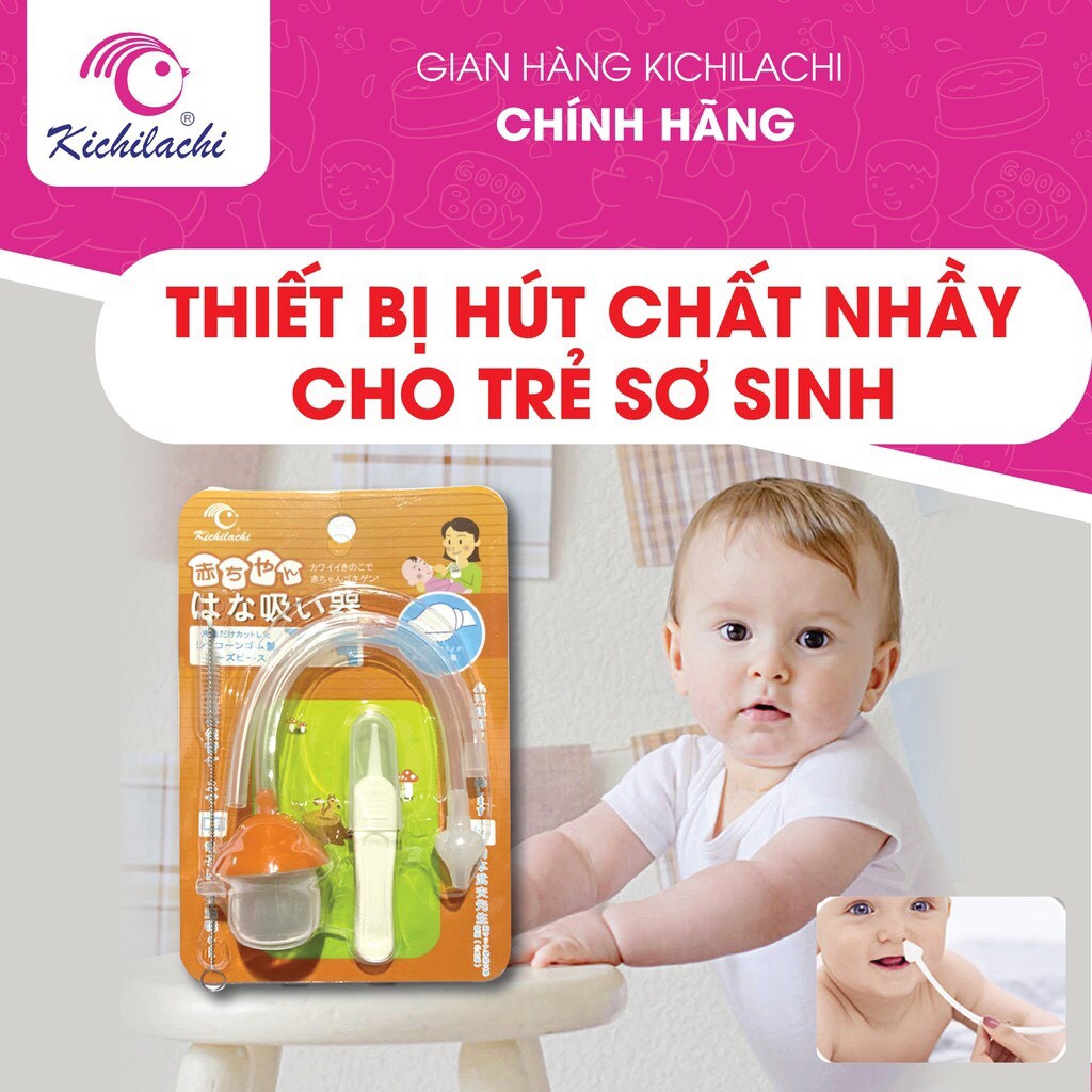 Dụng cụ hút mũi Kichi siêu mềm vệ sinh mũi sạch sẽ không gây đau cho bé