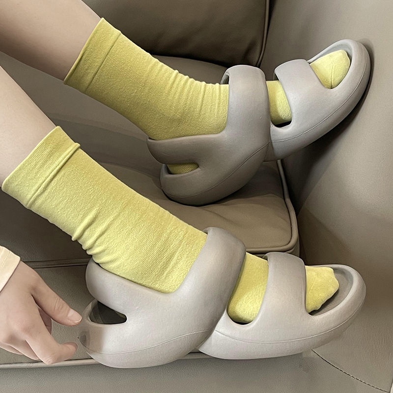 Oeggeo shop Xăng đan Phẳng EVA Ngoài Trời Cho Nam Và Nữ Có Hai Thắt Lưng