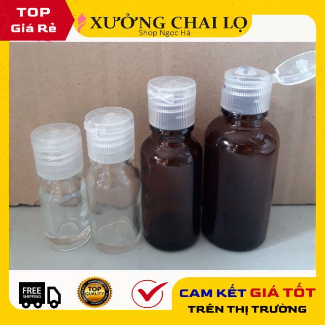 Chai Chiết Mĩ Phẩm ❤ GIÁ RẺ NHẤT ❤ [5ml,10ml,15ml,20ml,30ml] Chai nắp bật thủy tinh chiết mỹ phẩm, phụ kiện du lịch
