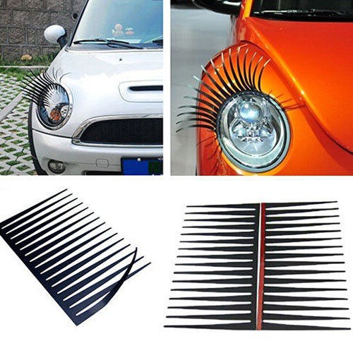 Miếng Dán Trang Trí Đèn Pha Xe Hơi Hình Lông Mi 3D