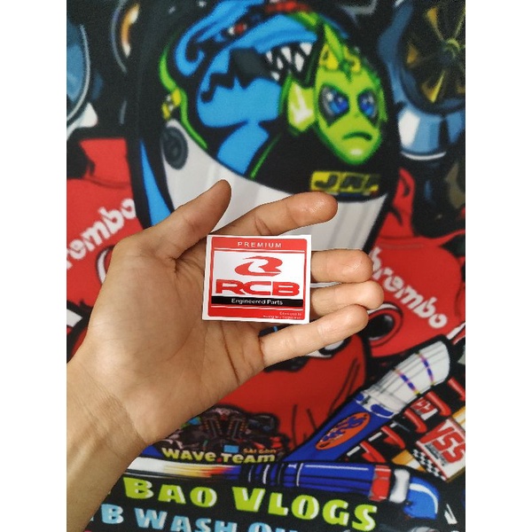 Decal Tem RCB PREMIUM (1cặp) dán phuộc và mọi vị trí trên xe