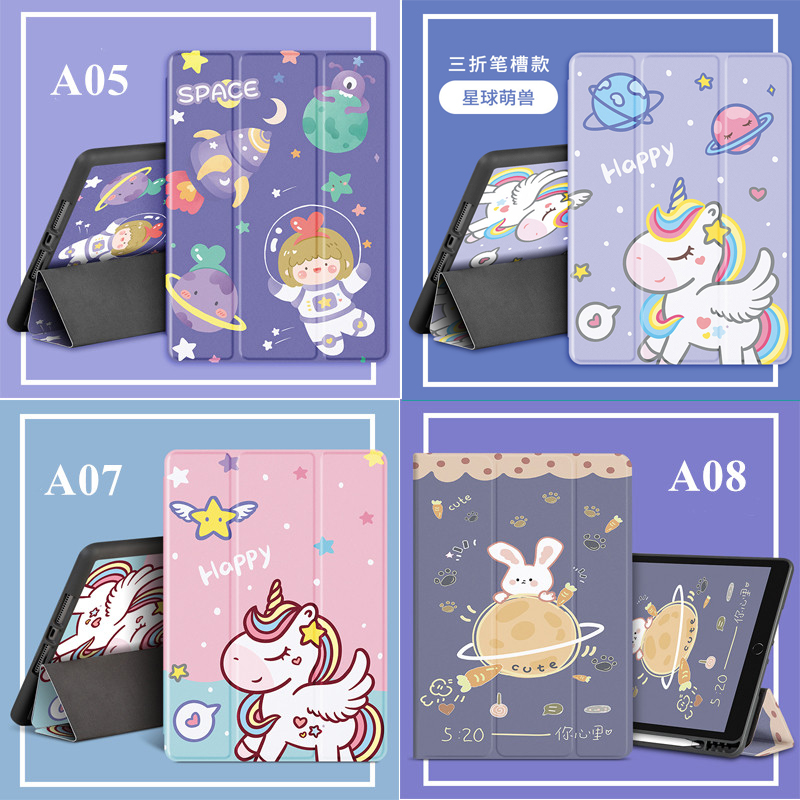 Bao da máy tính bảng có khe để bút cho iPad Mini4/5 Air1/2 2017/18 9.7 Air3 10.5 Air4 10.9 iPad 10.2 7th 8th | BigBuy360 - bigbuy360.vn