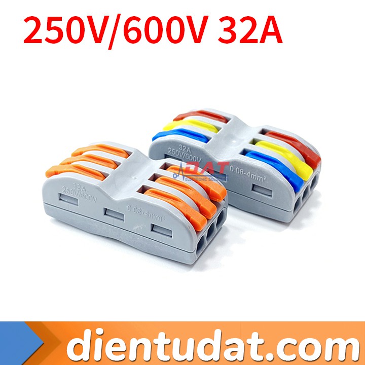 Cút Nối Dây Điện 3 Đầu Ra 3 Đầu - 32A 250V/600V SPL-3