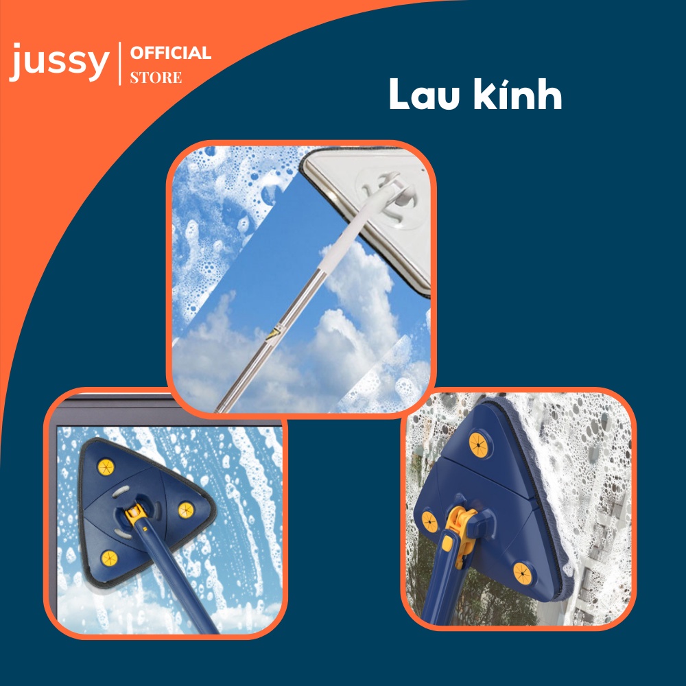 Chổi Lau Đa Năng Hình Tam Giác Thông Minh Có Thể Xoay 360 độ Tự Vắt Chổi Chà Sàn Mới Hot Trend Tặng Kèm Miếng Lau Nhà