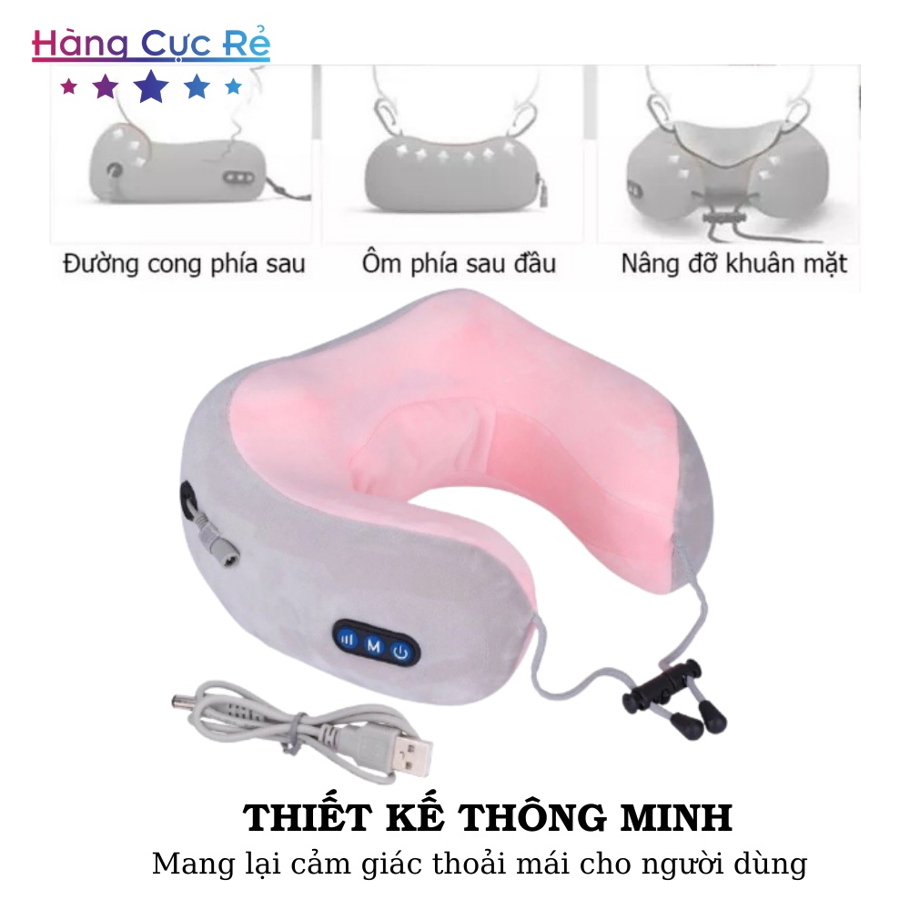 Gối massage cổ vai gáy kiêm gối ngủ tiện lợi, máy mát xa cổ chữ U cao cấp của Shop Hàng Cực Rẻ