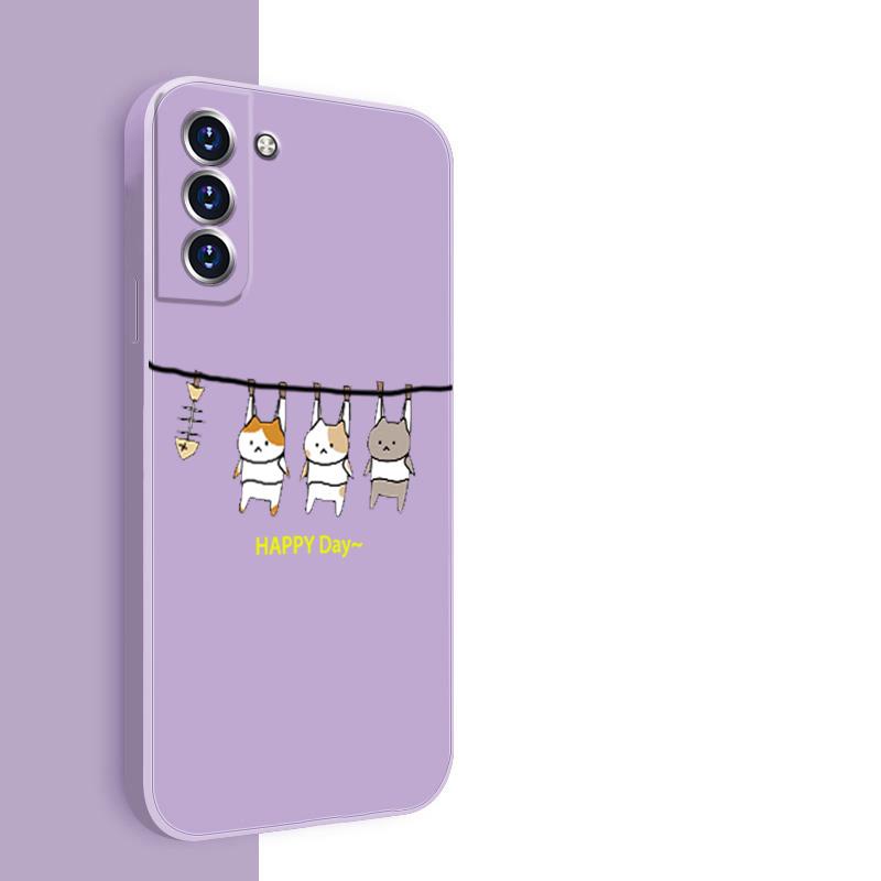 Ốp lưng samsung s21 fe samsung s21 ultra samsung s21 plus Ốp Điện Thoại Silicon Mềm Bảo Vệ Cho samsung s21 fe samsung s21 ultra samsung s21 plus LSMM01 viền vuông cute