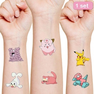 Miếng Dán Hình Xăm Pokemon Cho Trẻ Em/Bé Gái/Quà Sinh Nhật/Giáng Sinh