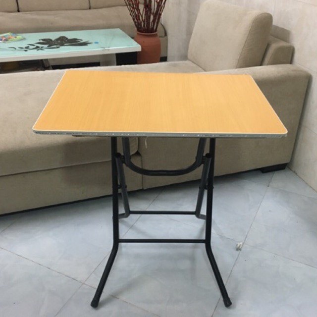 BÀN HỌC GẤP GỌN 50x70cm chân cao 75 cm kèm ghế FREE SHIP chân sắt sơn tích điện siêu bền ( cam kết như hình )