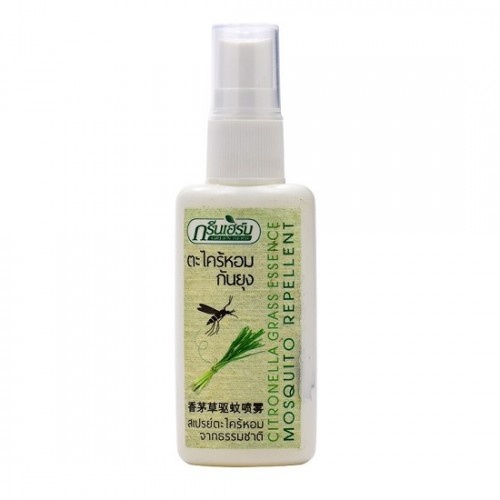 Xịt Chống Muỗi Tinh Dầu Sả Green Herb 50ml hàng nội địa Thái Lan