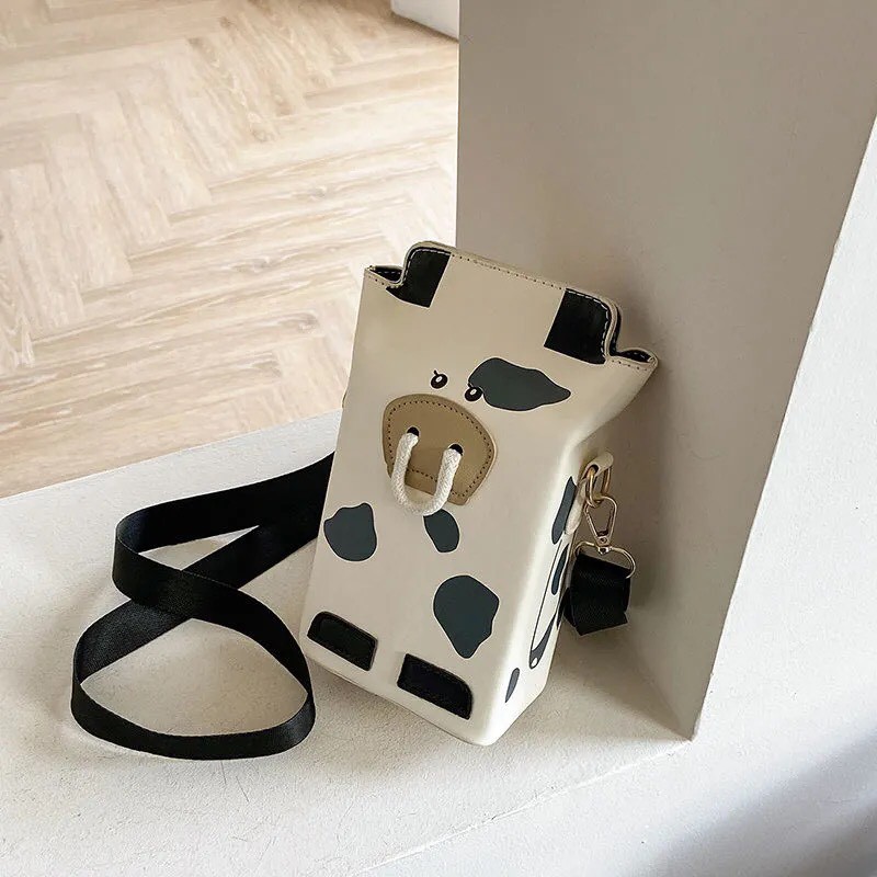 Túi đeo chéo hình hộp bò sữa siêu đáng yêu