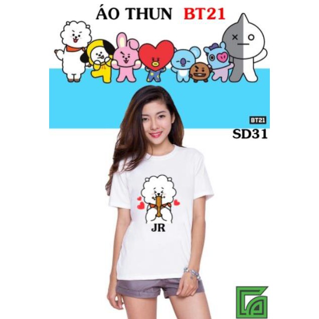 (HOT) Phông áo thun bt21 (in tại shop)