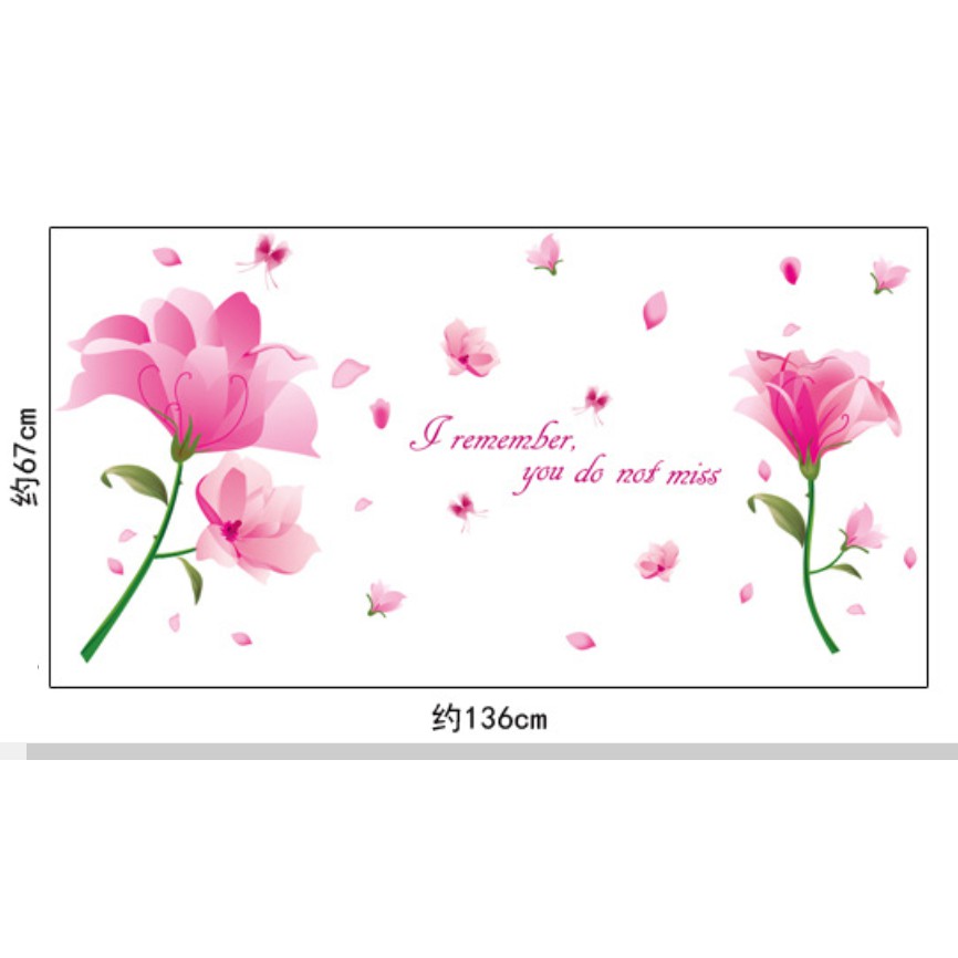 Decal trang trí đóa hoa hồng