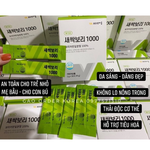 BỘT LÚA NON HÀN QUỐC HỘP 30 gói