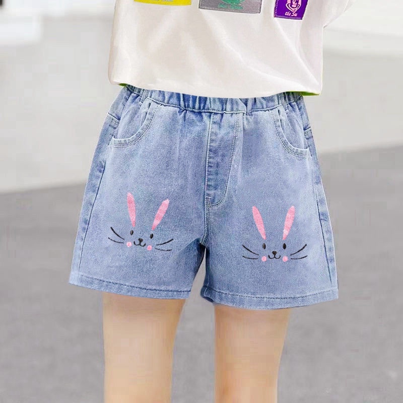 Quần Đùi Denim Thời Trang Hè Phong Cách Mới Cho Bé Gái