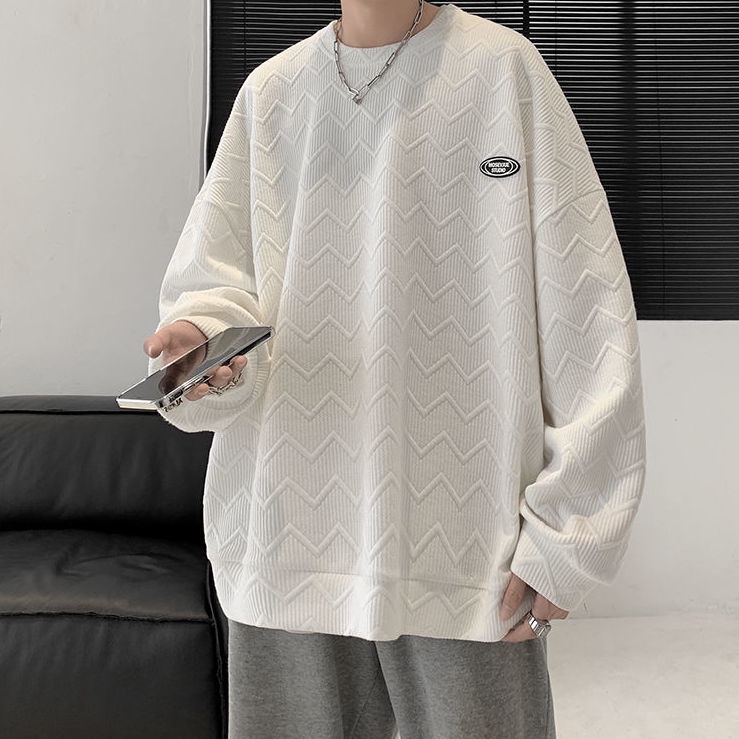 Áo sweater nữ dài tay cổ tròn thời trang kiểu Hàn Quốc