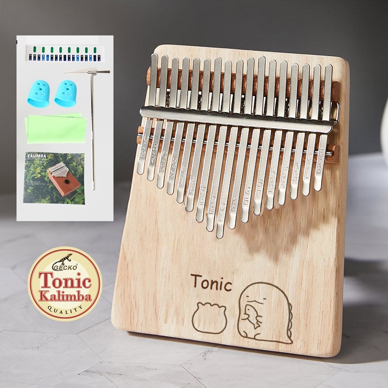 [Giao hỏa tốc] Đàn kalimba 17 phím gỗ nguyên khối Mahagony GECKO000019 cho bạn mới biết chơi