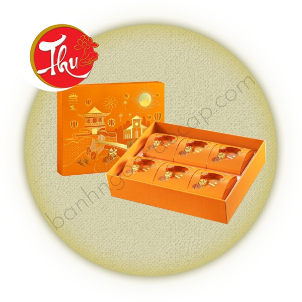 HỘP 6 BÁNH TRUNG THU KINH ĐÔ LAVA TRỨNG CHẢY LAVA 80GR/BÁNH ( 1 HỘP 3 VỊ : ĐẬU XANH CHÀ BÔNG,PHÔ MAI ,TRỨNG SỮA)