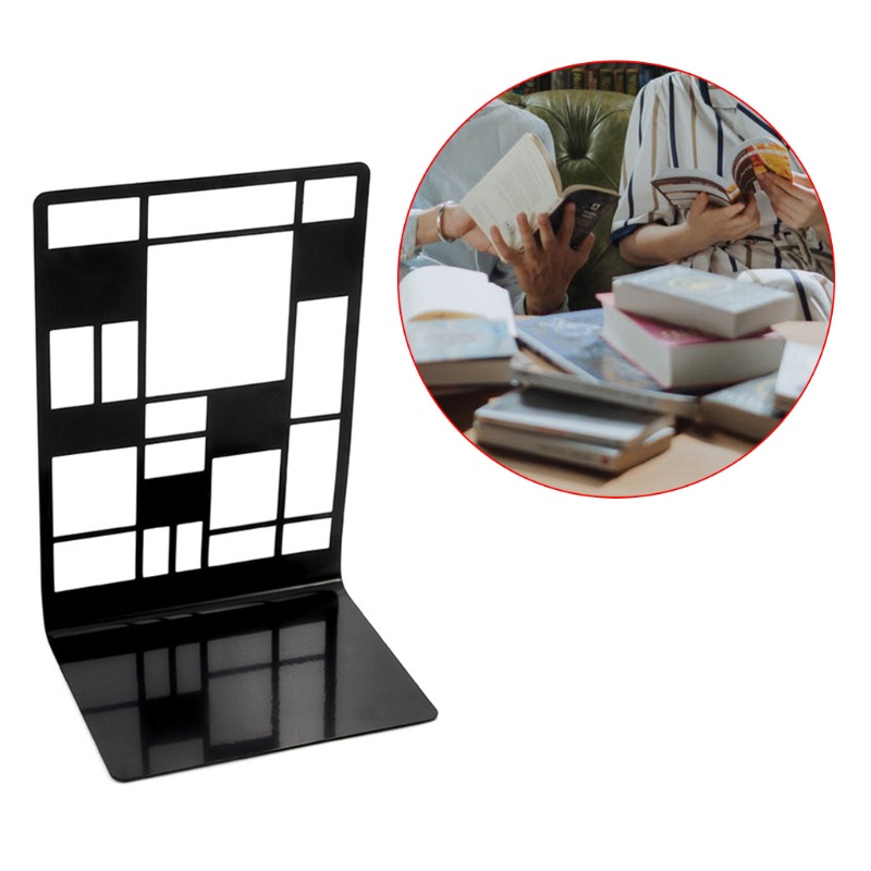 Set 2 Nút Chặn Sách Bằng Sắt Rỗng Phong Cách Tinh Tế