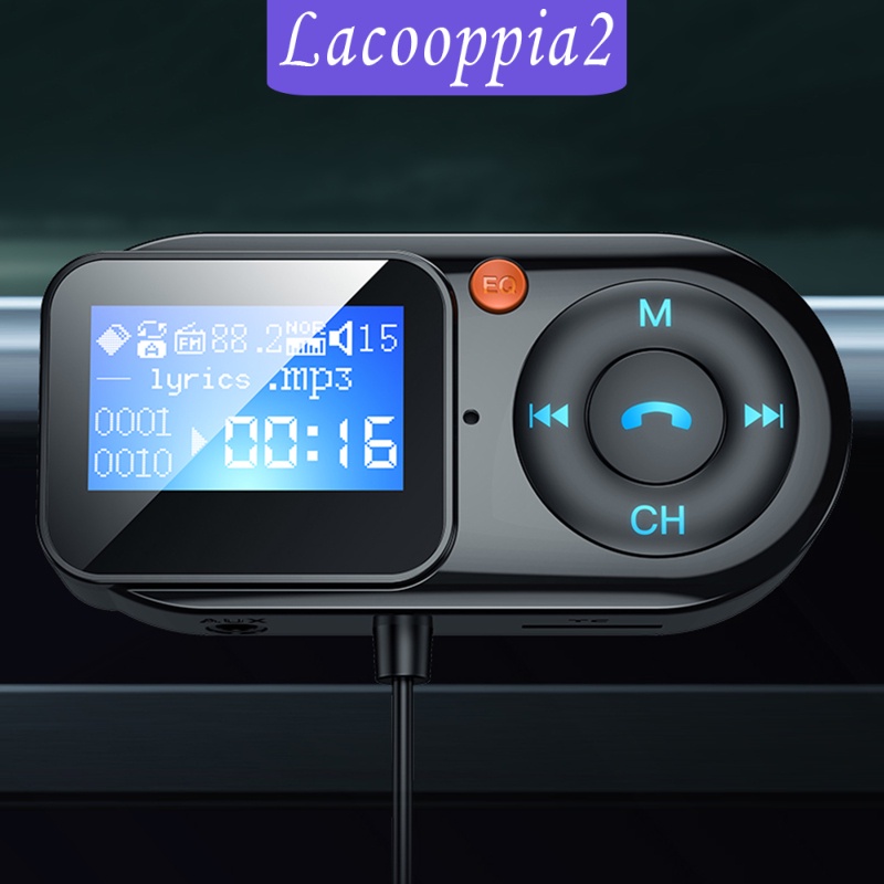 [LACOOPPIA2] 1.3&quot; Car Bluetooth Car FM Transmitter Radio MP3 Player 2 USB Charger Adapter