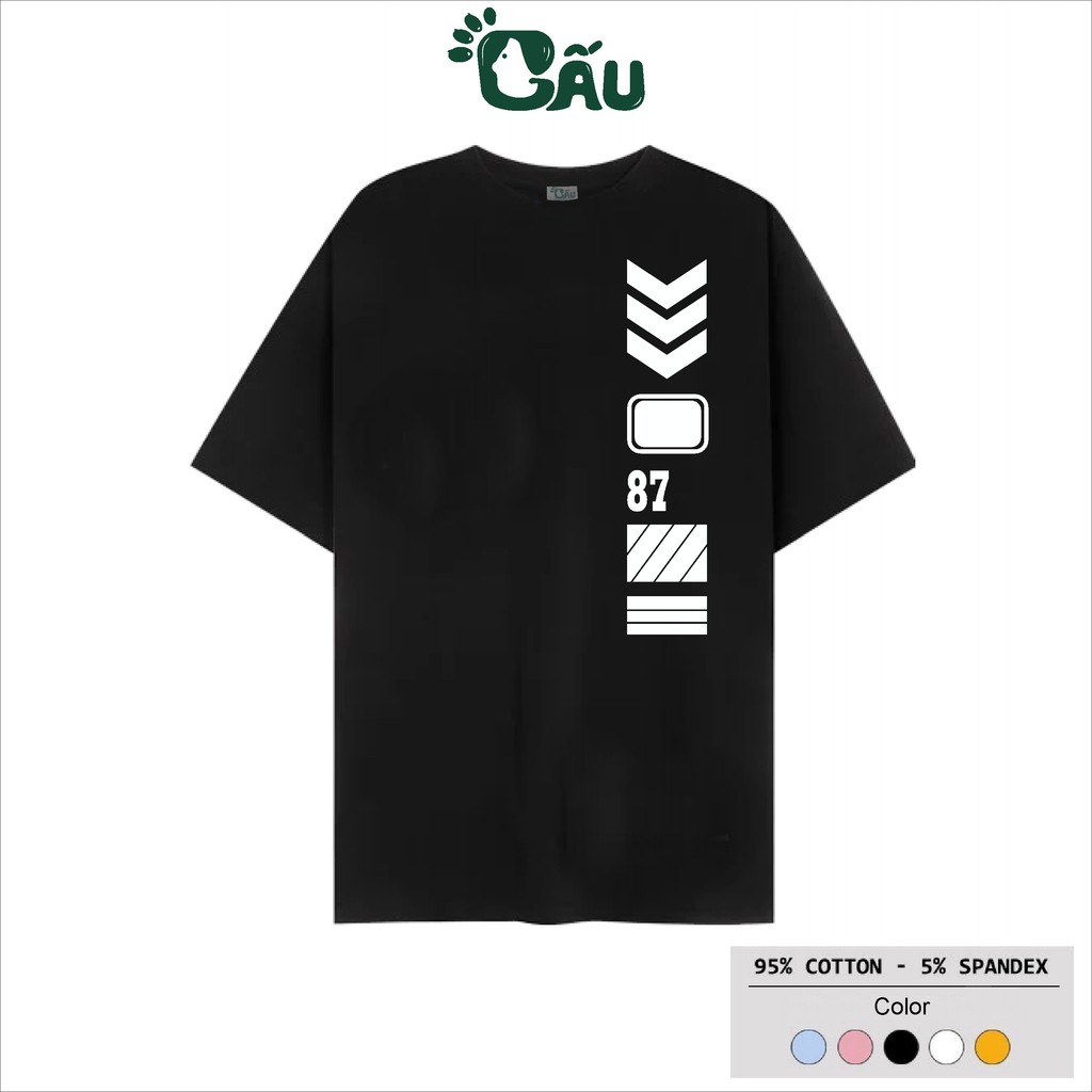 Áo thun tay lỡ Gấu 194 Unisex from rộng phong cách Local Brand Ulzzang vải coton cao cấp dày dặn, co dãn - 87%
