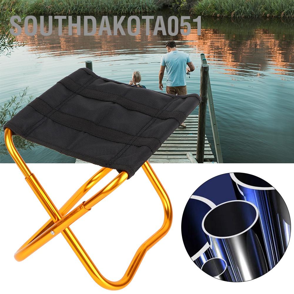 [Hàng HOT] Ghế Xếp  Gấp Gọn Mini hợp kim nhôm ngoài trời để câu cá Cắm trại dã ngoại【Southdakota051】