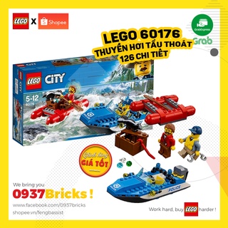 [RẺ VÔ ĐỊCH] LEGO City 60176 Thuyền Hơi CẢNH SÁT(126 Chi Tiết) LẮP RÁP 0937BRICKS
