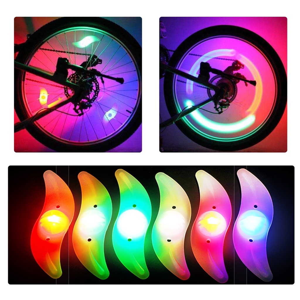 Đèn led GUUGEI nhiều màu gắn căm xe đạp tiện lợi và bền