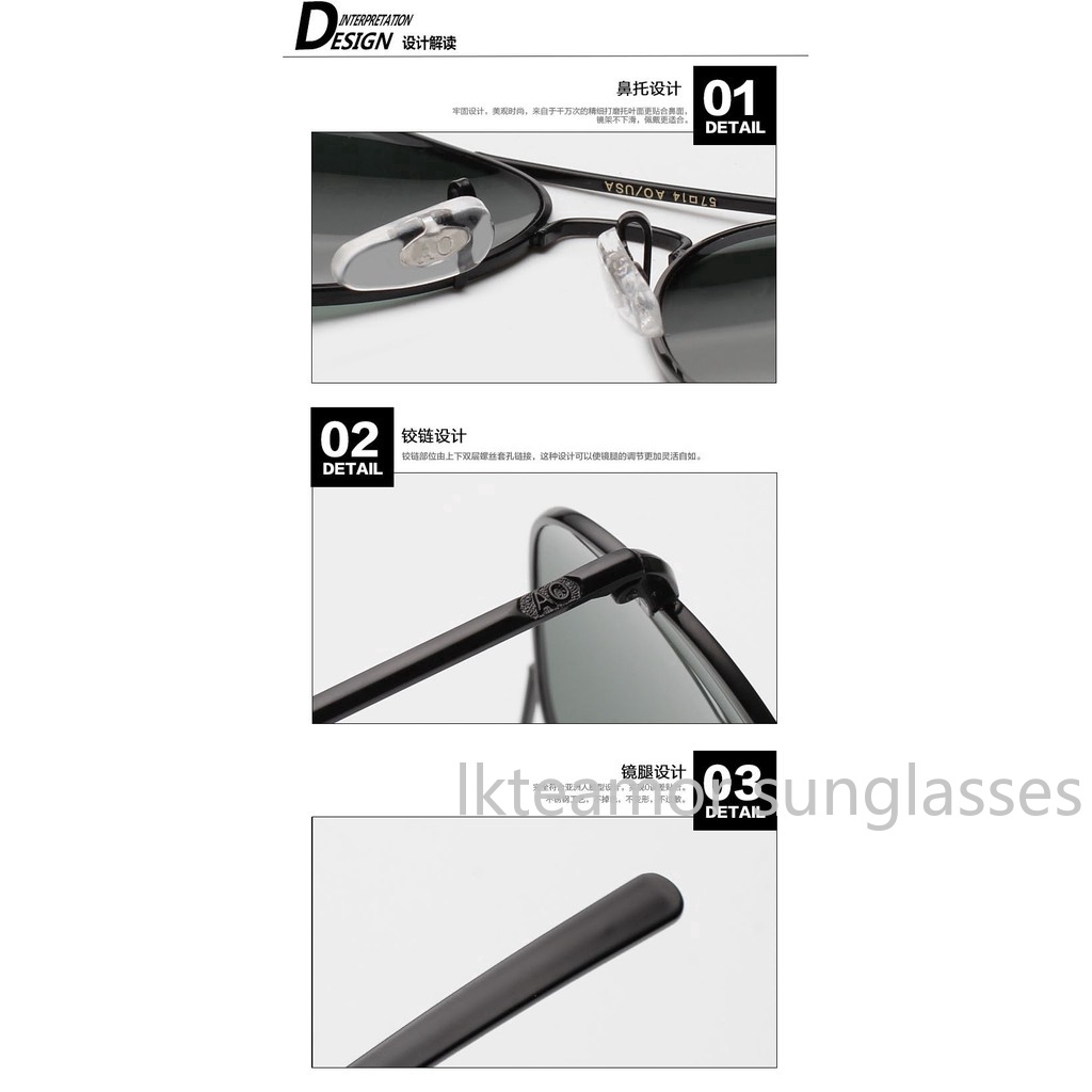 Kính mát phi công gọng phi công cho nam